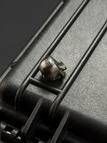 Steel Flame Silver Warrior Skull EDC Bead