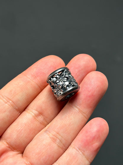 ATSUKOUBO Silver Sakura Warrior EDC Bead (Made in USA)