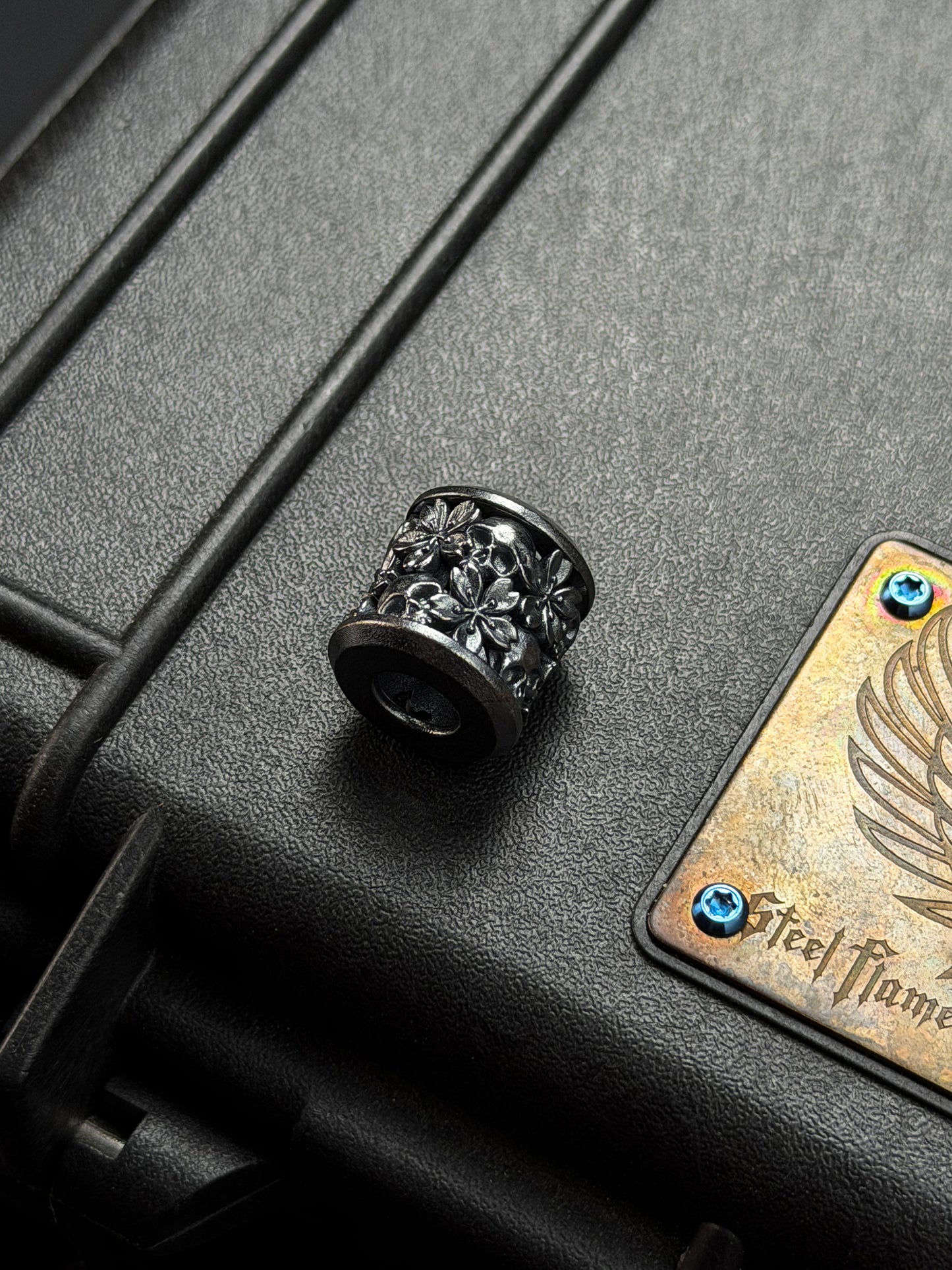 ATSUKOUBO Silver Sakura Warrior EDC Bead (Made in USA)