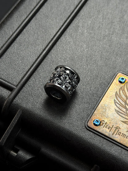 ATSUKOUBO Silver Sakura Warrior EDC Bead (Made in USA)