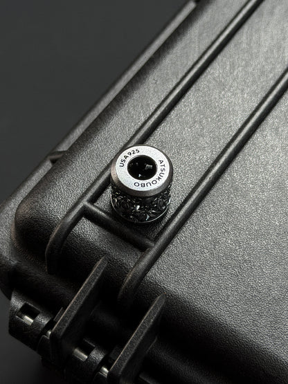 ATSUKOUBO Silver Sakura Warrior EDC Bead (Made in USA)