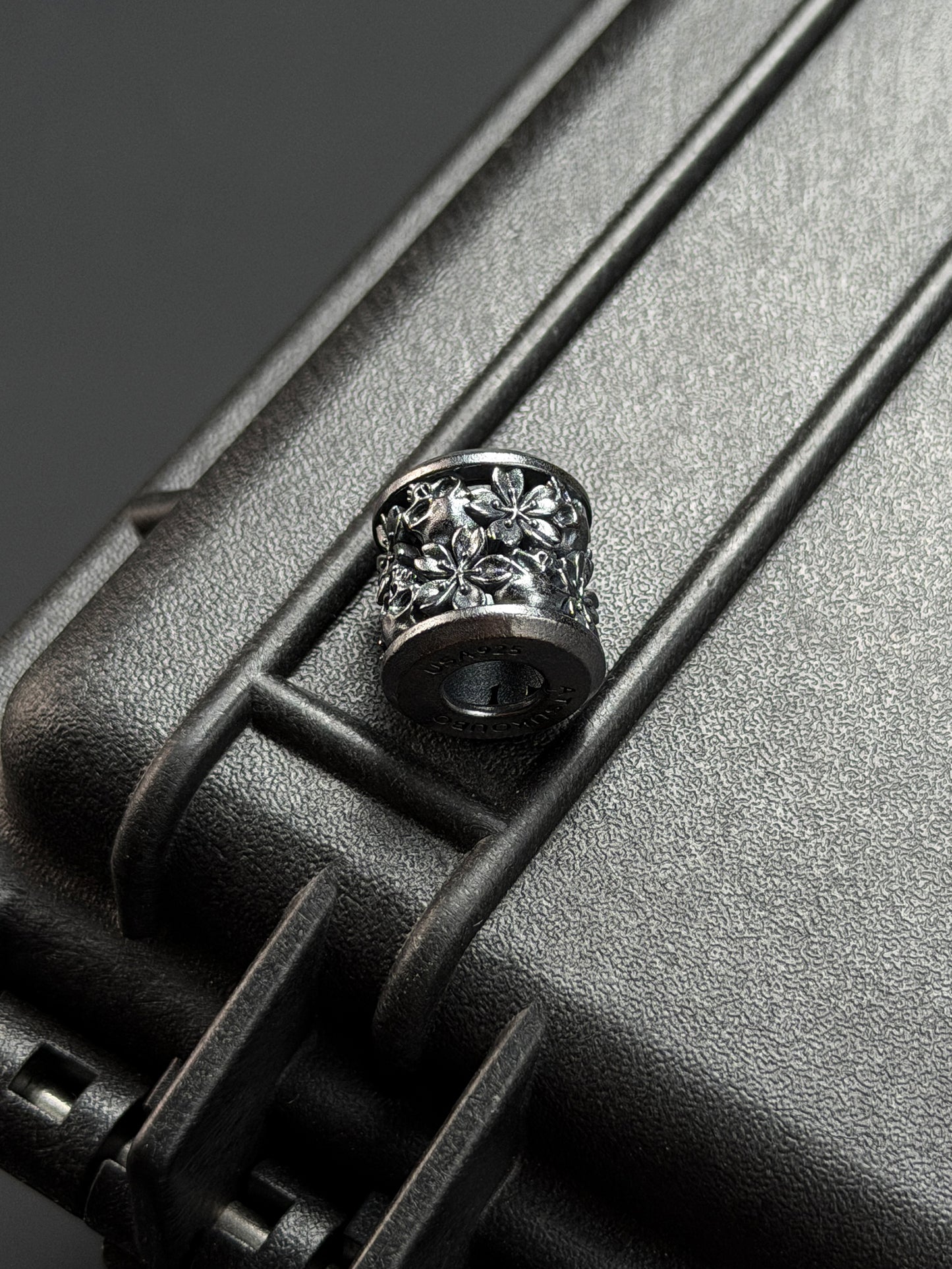 ATSUKOUBO Silver Sakura Warrior EDC Bead (Made in USA)