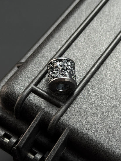 ATSUKOUBO Silver Sakura Warrior EDC Bead (Made in USA)