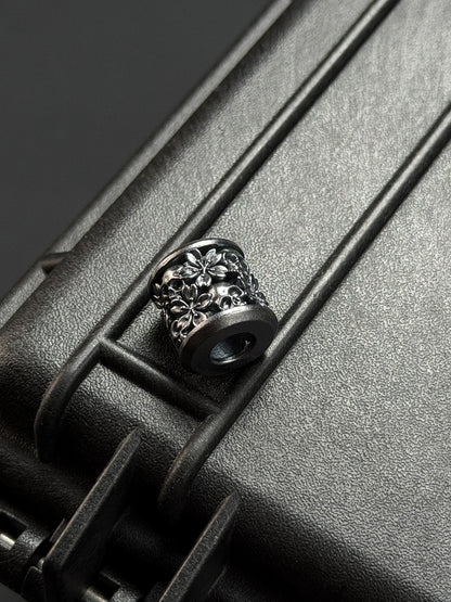 ATSUKOUBO Silver Sakura Warrior EDC Bead (Made in USA)