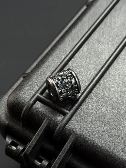 ATSUKOUBO Silver Sakura Warrior EDC Bead (Made in USA)