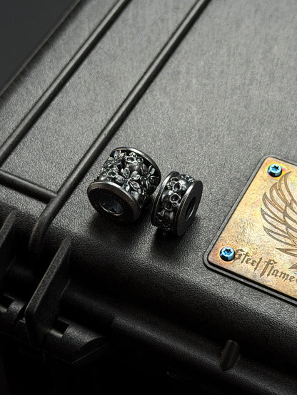 ATSUKOUBO Silver Sakura Warrior EDC Bead (Made in USA)