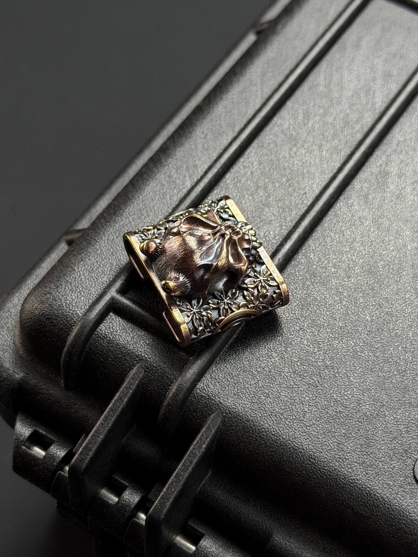 Steel Flame × ATSUKOUBO Collaboration Bronze Sakura Hannya Warrior MOLLE Clip