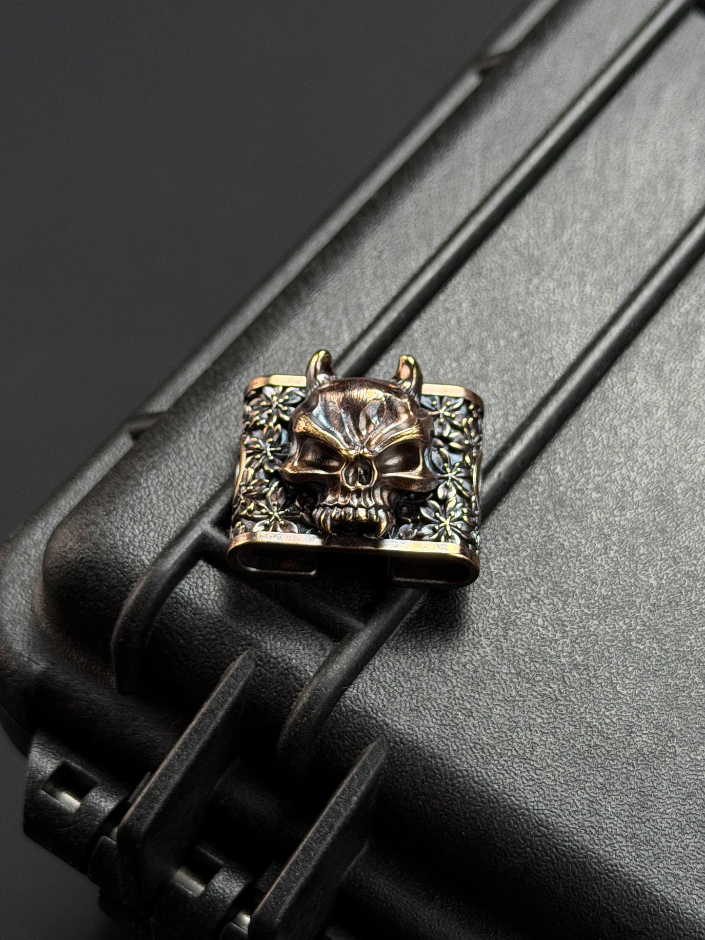 Steel Flame × ATSUKOUBO Collaboration Bronze Sakura Hannya Warrior MOLLE Clip
