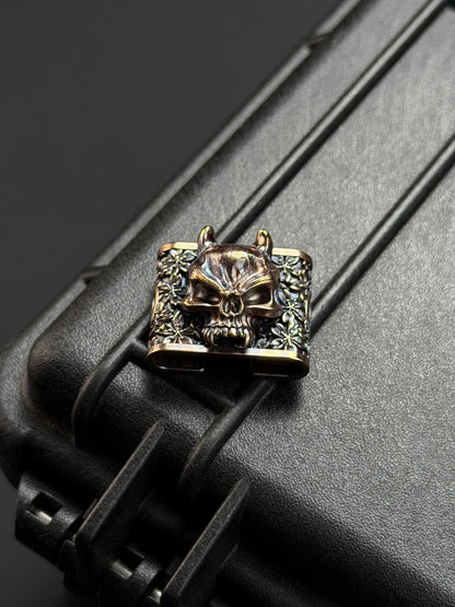 Steel Flame × ATSUKOUBO Collaboration Bronze Sakura Hannya Warrior MOLLE Clip