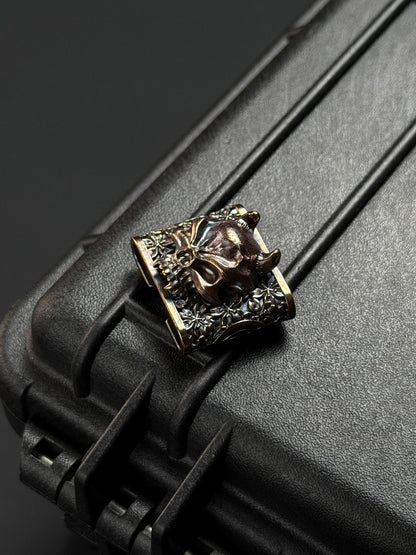 Steel Flame × ATSUKOUBO Collaboration Bronze Sakura Hannya Warrior MOLLE Clip