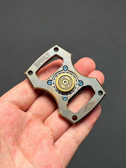 Rare Vintage Steel Flame × BRNLY Collaboration Fidget Spinner with .45 AUTO Inlay