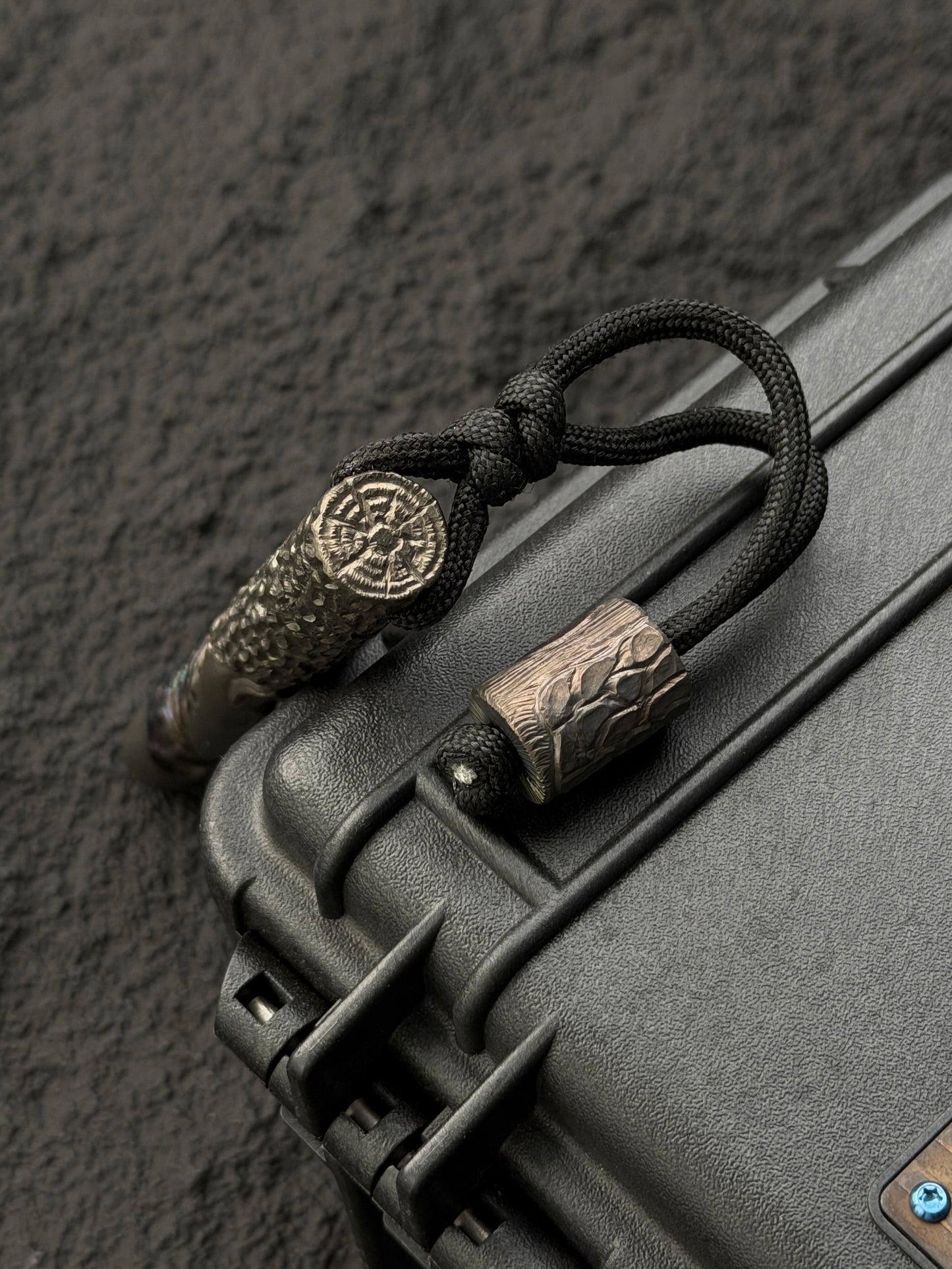 Tang Zuo One-Off  Hundred Corrosion | Hand-Carved Custom Titanium EDC Tactical Kubaton