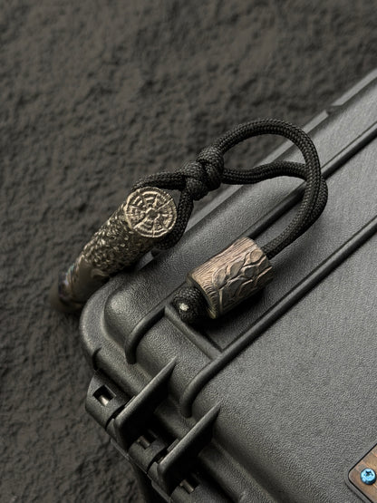 Tang Zuo One-Off  Hundred Corrosion | Hand-Carved Custom Titanium EDC Tactical Kubaton
