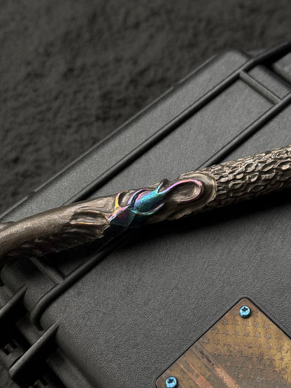 Tang Zuo One-Off  Hundred Corrosion | Hand-Carved Custom Titanium EDC Tactical Kubaton