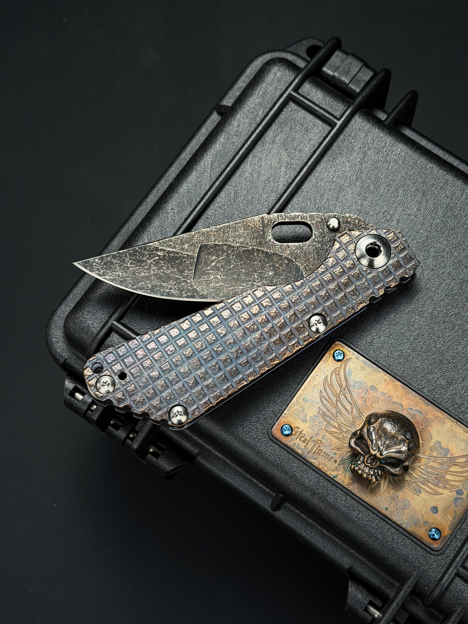 Lava-Carved One-Off | Strider Knives × Monkey Collab – Mike Signed
