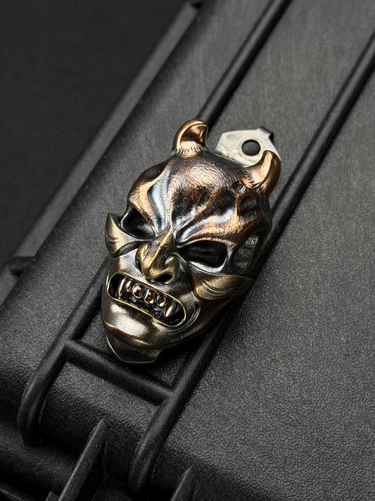 Rare Steel Flame x Starlingear x Strider Knives XXXL Hannya Mask Pocket Clip