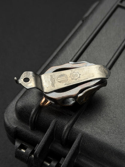 Rare Steel Flame x Starlingear x Strider Knives XXXL Hannya Mask Pocket Clip