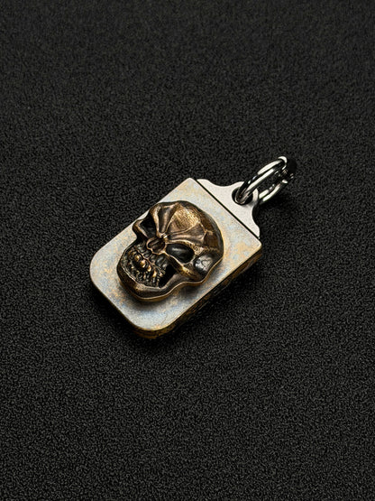 Rare Steel Flame x Classy Raptor Tactical Collaboration Glock Mag Plate XL Hardness Bronze with Titanium Pendant Back Plate