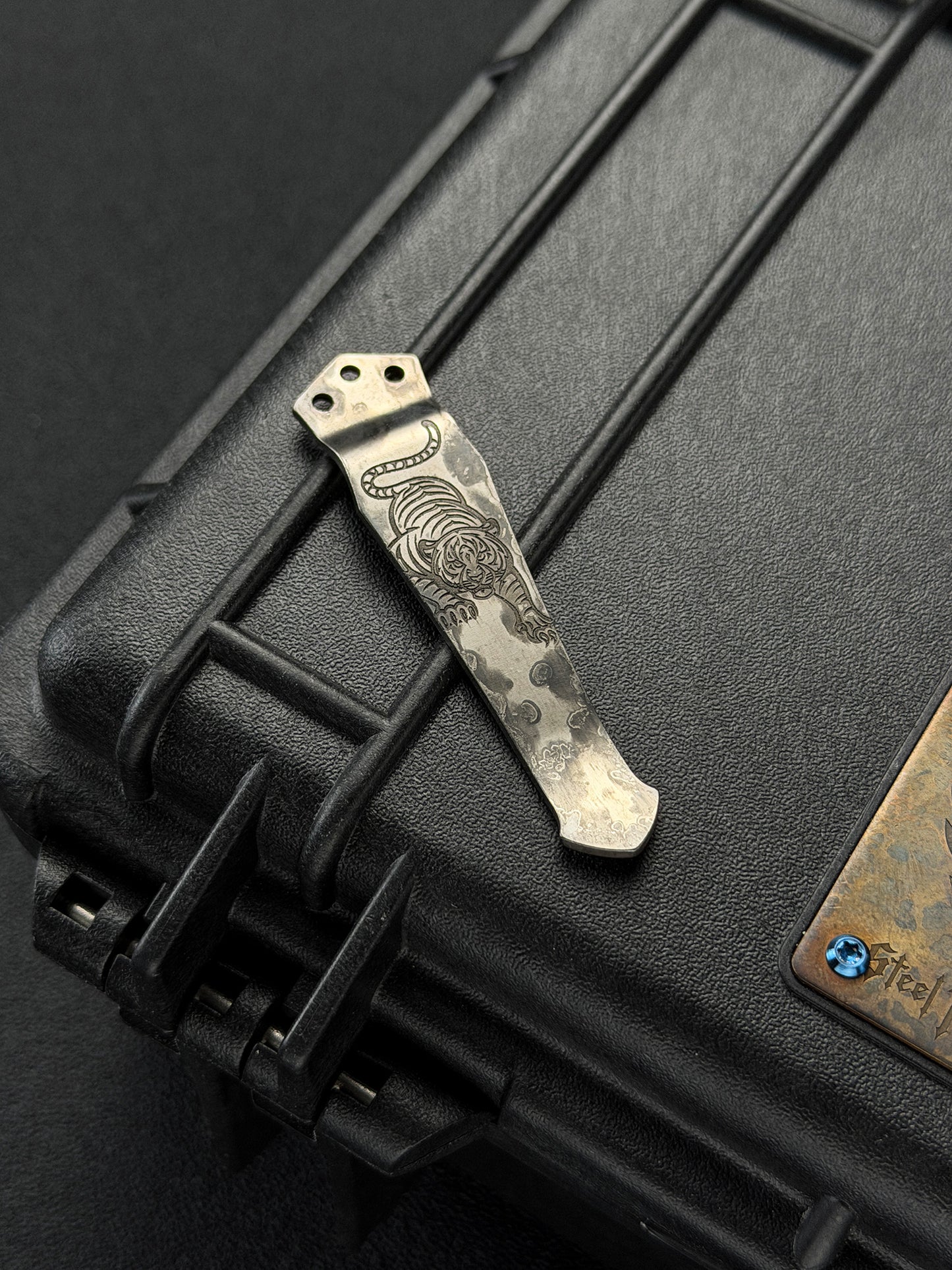 STEEL FLAME 3-Hole 2D Tiger Pocket Clip