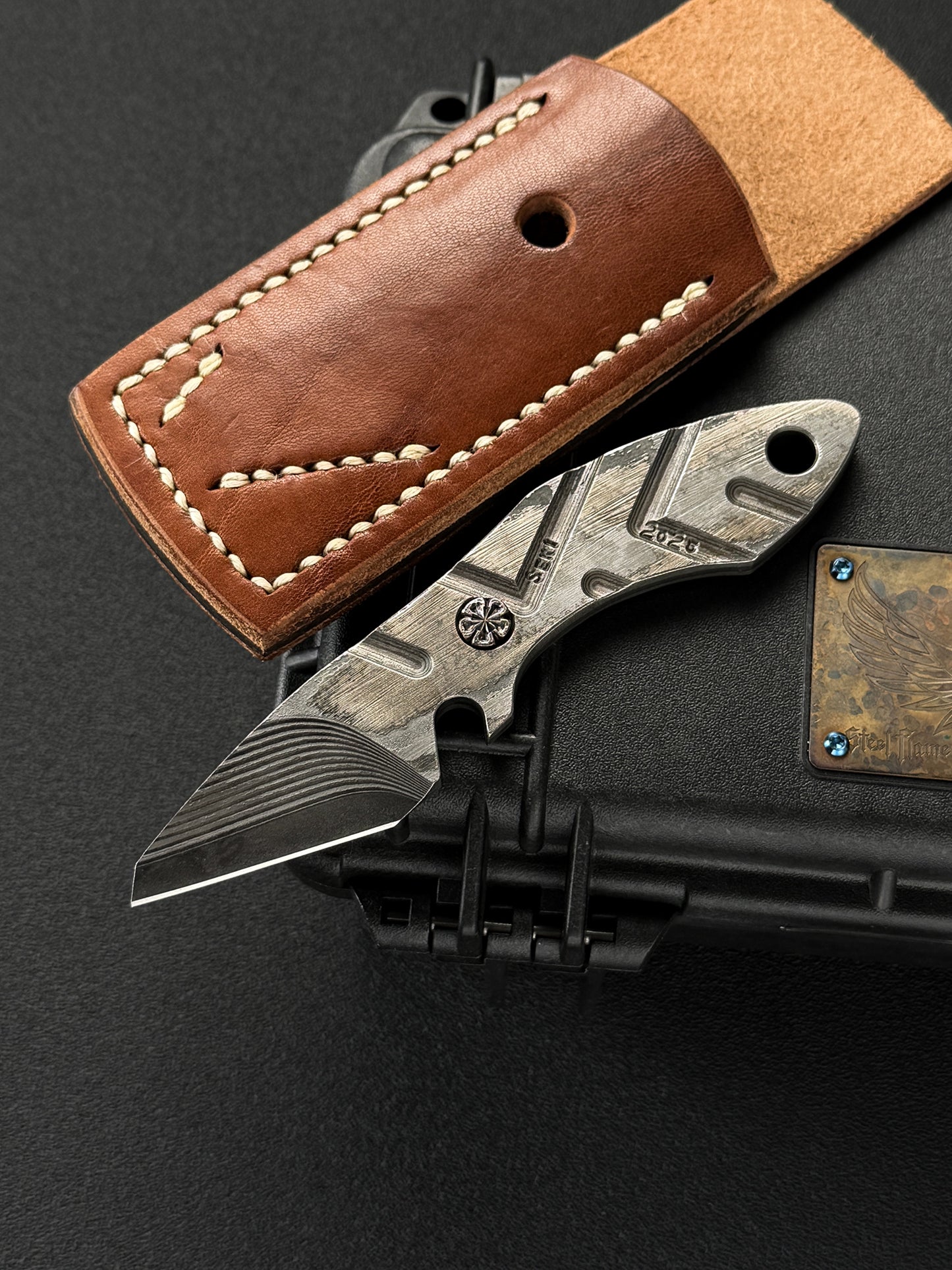 Wtopia 2025 One-Off EDC Custom Knife ATS-34 銀杏花インレイ 日本製