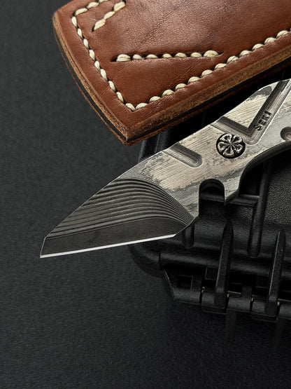 Wtopia 2025 One-Off EDC Custom Knife ATS-34 銀杏花インレイ 日本製