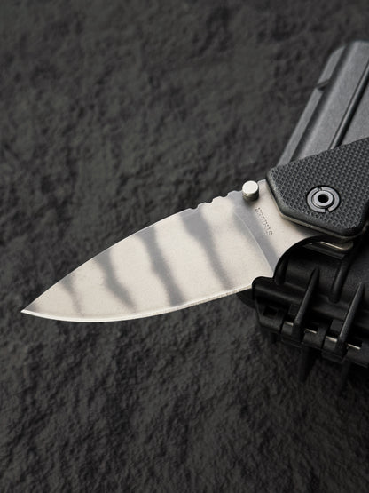 希少 オールドスクール Strider Knives AR Paul Bos フレイムマーク入り｜CPM S30V・ブラックG10