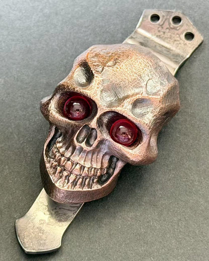 Steel Flame
Rare Copper XXXL Dark Skull Red Eye 3-Hole Clip
