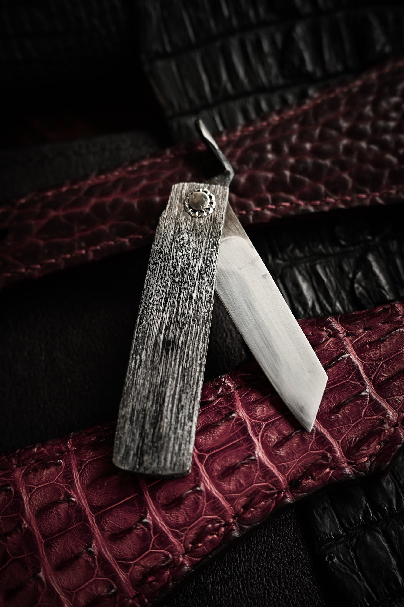 Japan Made Masayuki Tashiro S703 One-Off Aogami Fat-Mamori EDC Custom Folding Knife
