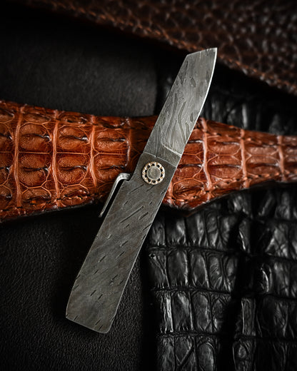 Masayuki Tashiro S712 Forged Dragon Scale Damascus Higonokami EDC Custom Folding Knife