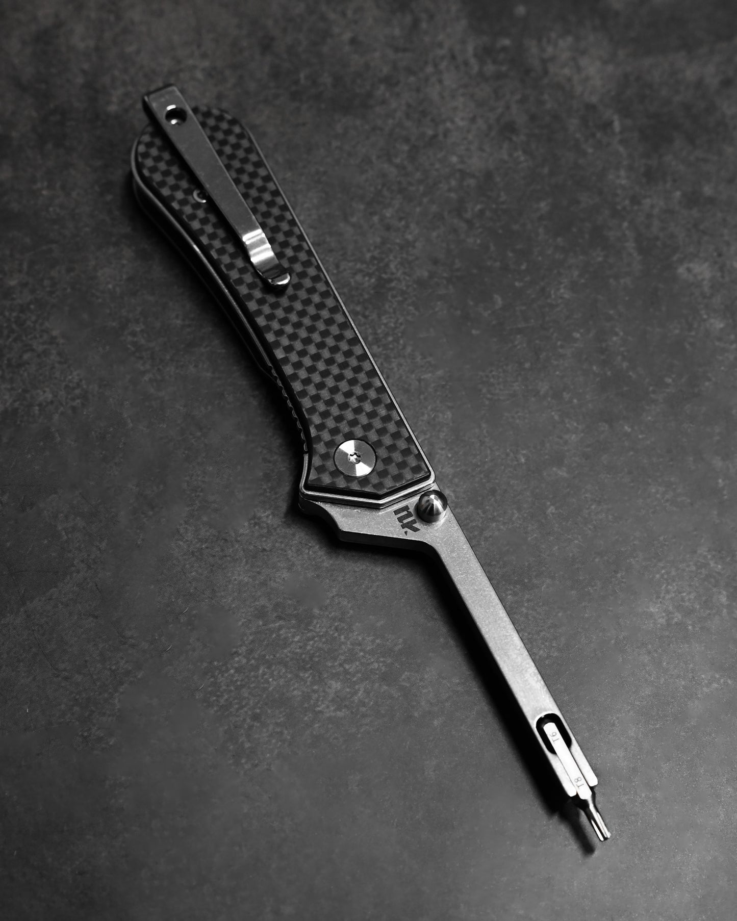 NUKNIVES T33 Multi-Functional Folding Screwdriver – Composite Carbon Fiber Handle (Includes EDC Pouch)