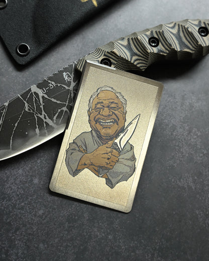 Kiku knives  Mummert Knives Titanium Card Knife Limited Collaboration