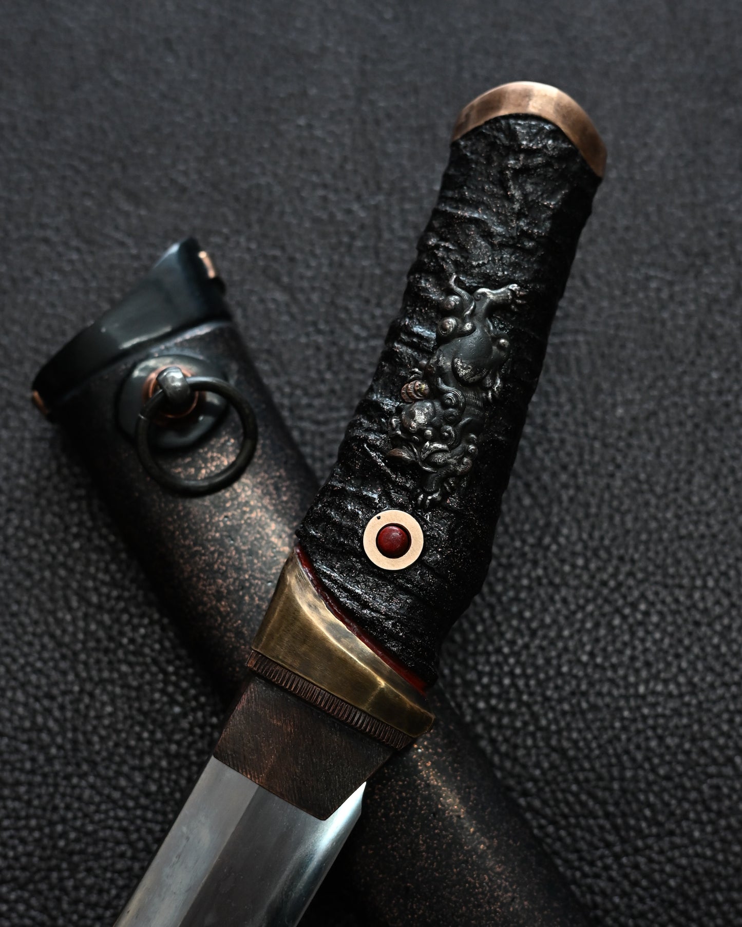 Yukio Nibu – One-Off Custom Knife No. R8-7 Reclaimed Japanese Sword Fragment Carbon Steel