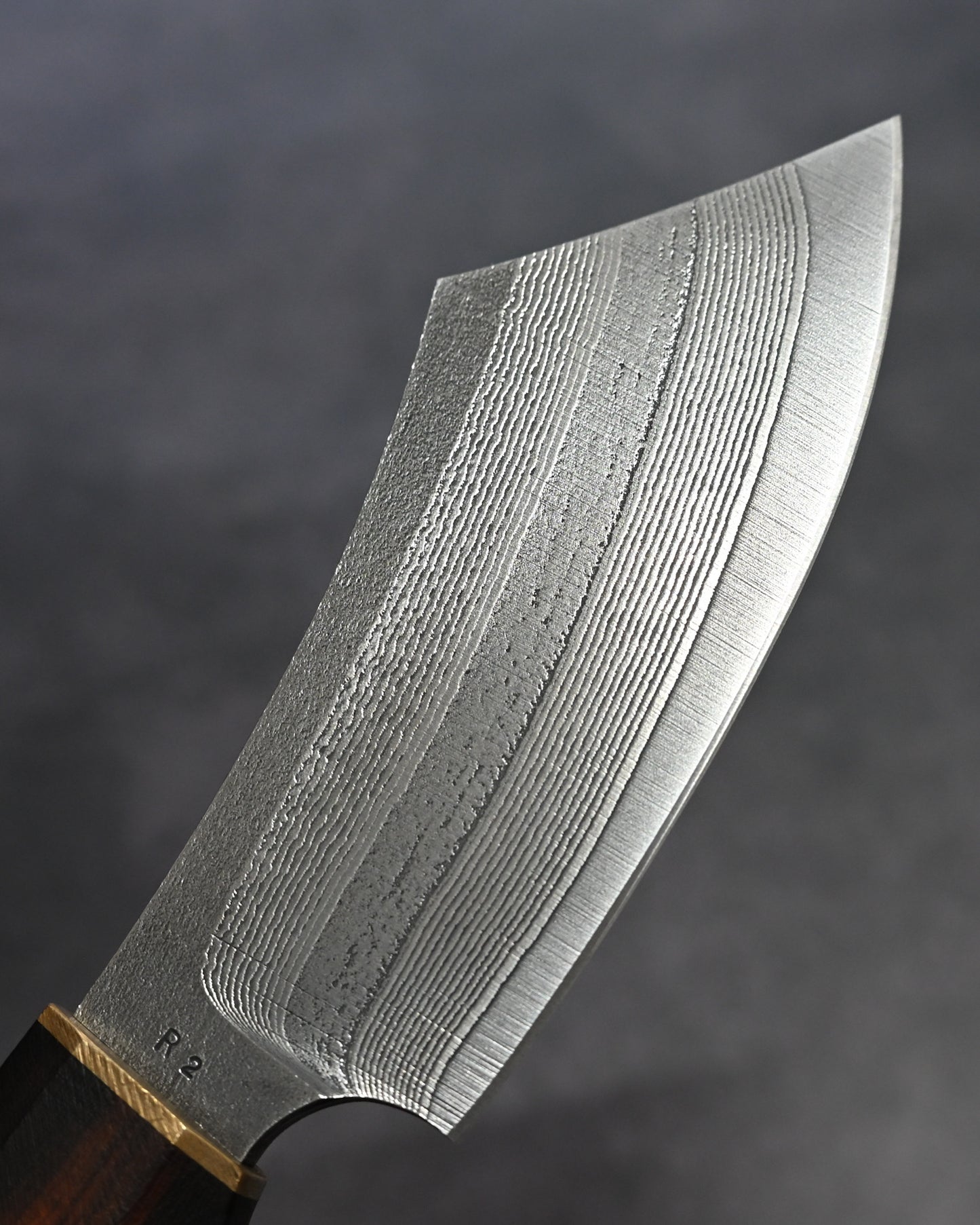Sunizumi Knives “Little Brown” Full Custom Outdoor Bunka Knife R2 Damascus (#8)