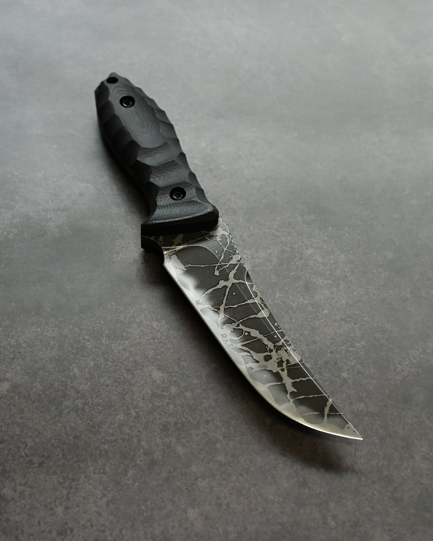 Kikuknives Shizugatake | OU-31 Steel × G-10 Black Handle | Kiku Matsuda Custom Knife