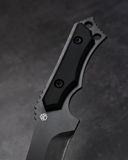 Black-One Japanese Fixed Blade Knife by Kiku knives (Masayuki Matsuda) Aogami Super Black G10
