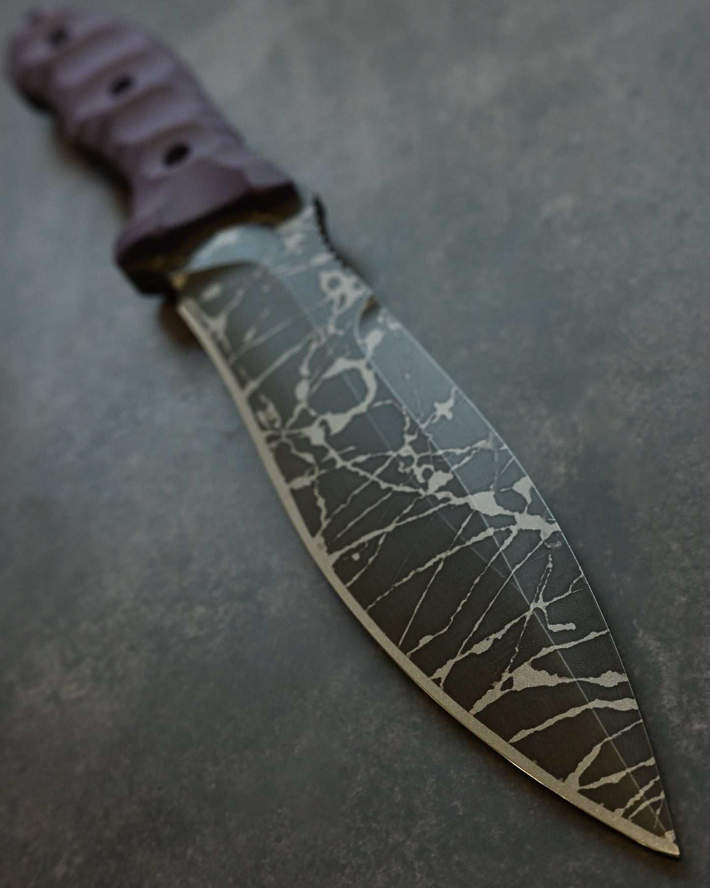 極稀少｜琵琶湖展会版｜松田昌之（松田菊男の二代目）「紫電 Shiden」｜OU-31 極厚アウトドア直刀｜G10ハンドル