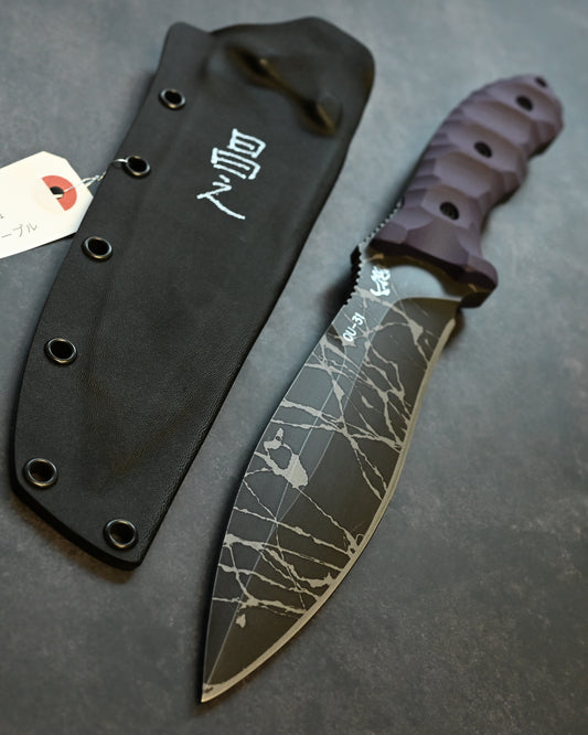 Extremely Rare｜Lake Biwa Exhibition Edition｜“Shiden” by Masayuki Matsuda (2nd Generation of Kiku Matsuda)｜OU-31 Ultra-Thick Outdoor Fixed Blade｜G10 Handle