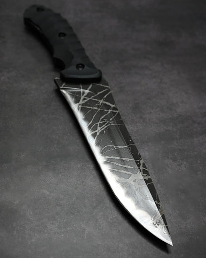 バサラ　松田菊男作  日本製 固定刃ナイフ  OU-31 鋼 × ブラック G-10