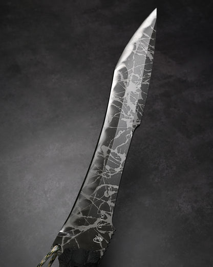 極めて希少 Kiku Knives 松田菊男 雷神 極厚刃カスタムアウトドアナイフ OU-31ブレード