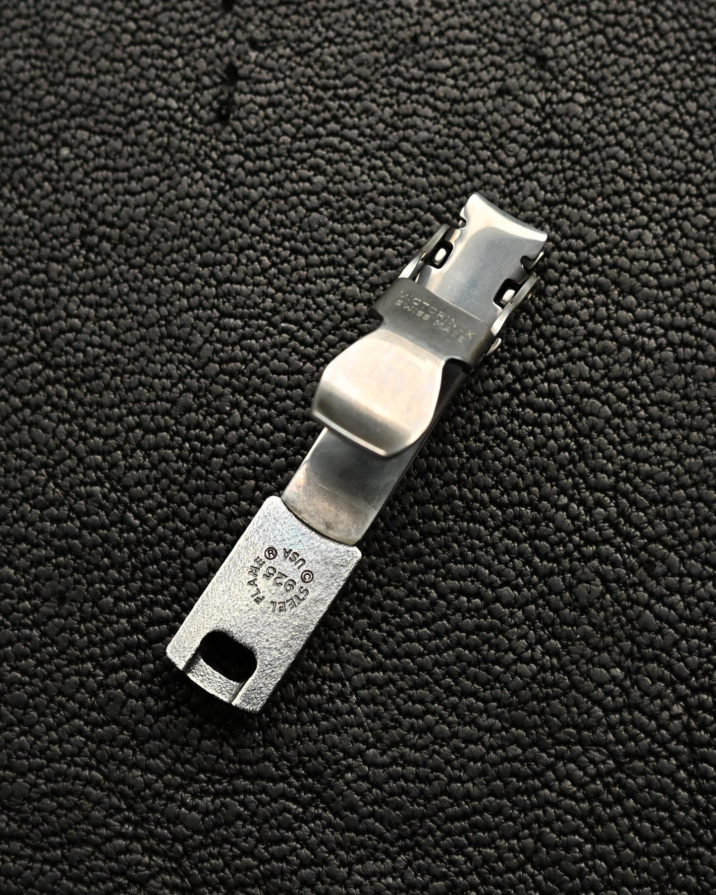 Discontinued and Rare Steel Flame Nail Clipper with Sterling Silver Claw Accent