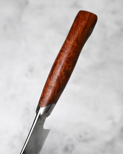 Japan Made Hiroshi Saito Handmade SG2 Damascus Chef Knife｜Karin Wood Handle｜Hand-Polished Blade