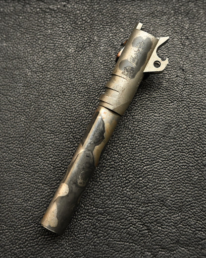 Rare Steel Flame Hand-Signed One-Off XL Grit Hannya Bushido Bottle Opener, Modified from a KART .45 NM Barrel