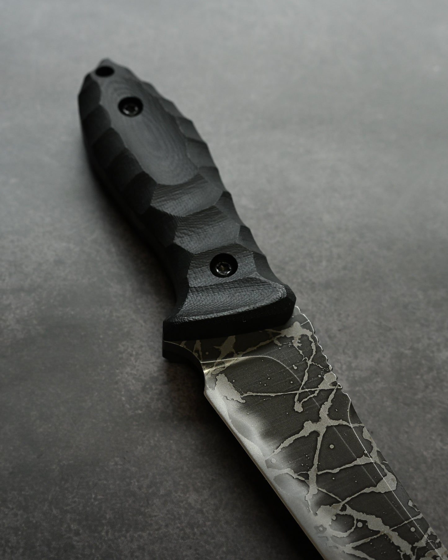 Kikuknives Shizugatake | OU-31 Steel × G-10 Black Handle | Kiku Matsuda Custom Knife