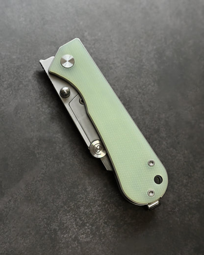 NUKNIVES Jade Green G10 Handle Quick-Open Replaceable Blade Utility Knife | Kumpanter U23
