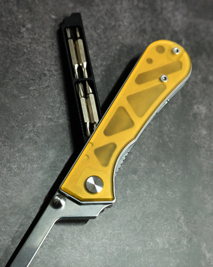 NUKNIVES T33 Multi-Functional Folding Screwdriver – PEI Handle (Includes EDC Pouch)