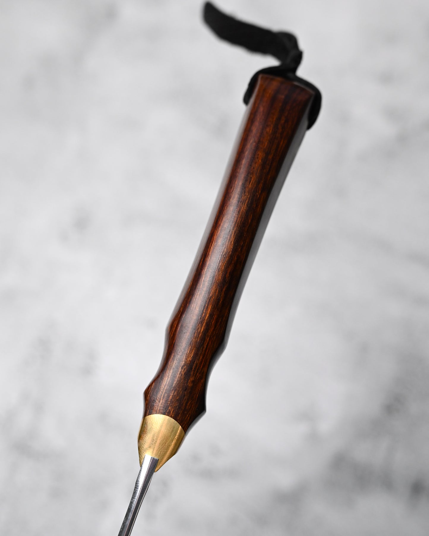 Japan Made Hiroshi Saito Handmade VG10 Outdoor Knife｜Desert Ironwood Handle｜Vegetable-Tanned Leather Sheath