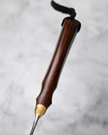 Japan Made Hiroshi Saito Handmade VG10 Outdoor Knife｜Desert Ironwood Handle｜Vegetable-Tanned Leather Sheath