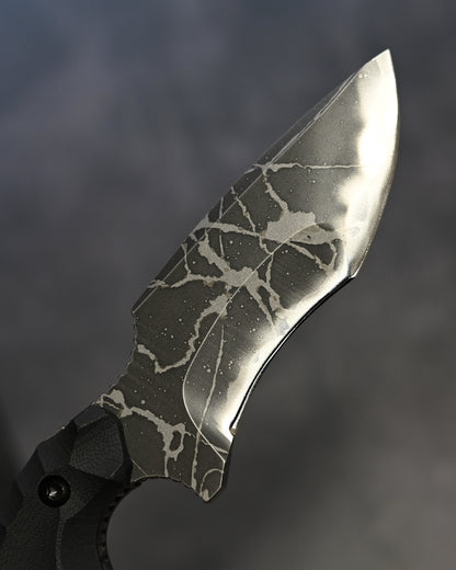 希少・極厚  松田菊男作 「白鷹」  サイン入り ハンドメイド フィクスドブレード  OU-31鋼 × G10ハンドル