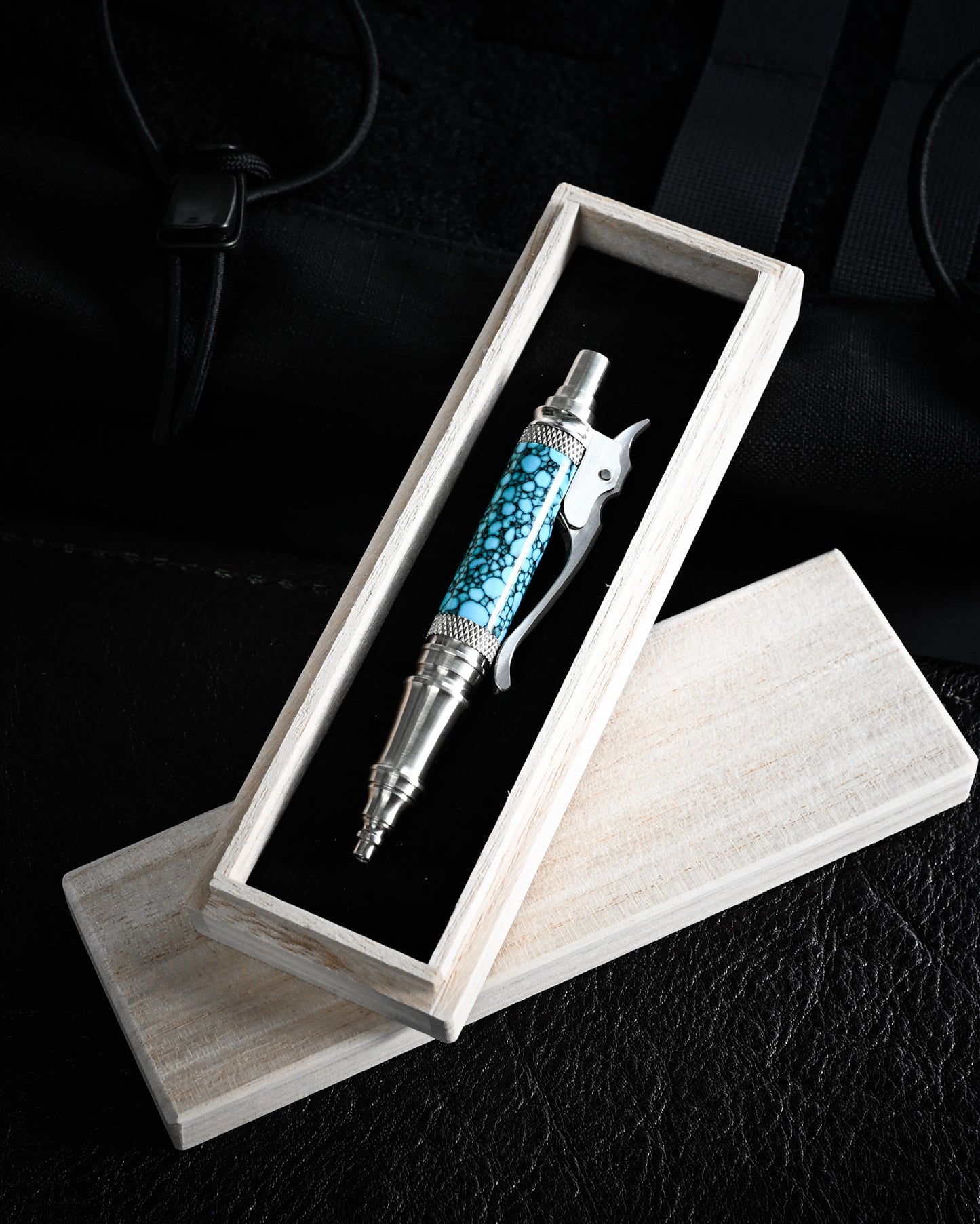 Hidetoshi Nakayama Mini　Turquoise Stainless Steel Click Pen　S