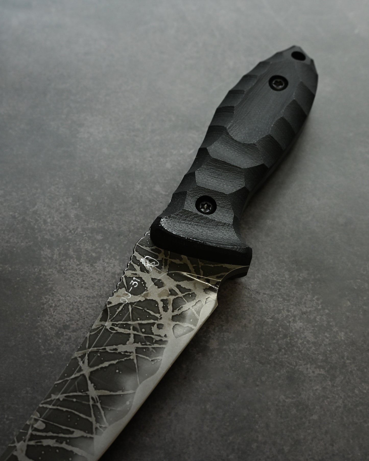 Kikuknives Shizugatake | OU-31 Steel × G-10 Black Handle | Kiku Matsuda Custom Knife
